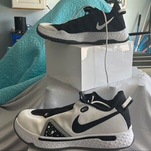 Nike Black and White Athletic Shoes Paul George